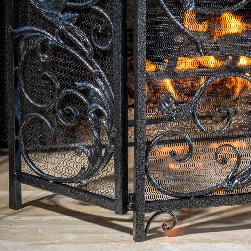 Fleur De Lis Living Almaden Iron Fireplace Screen & Reviews Wayfair